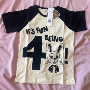 Mini Rodini IT'S FUN BEING 4 T shirt (rare) size:116-122